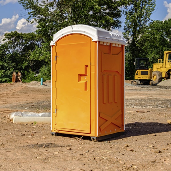 how often are the porta potties cleaned and serviced during a rental period in Shell Rock